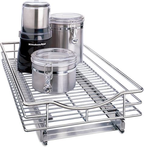 stainless steel cabinet pull-out shelves|cabinet stainless steel sliding shelves.